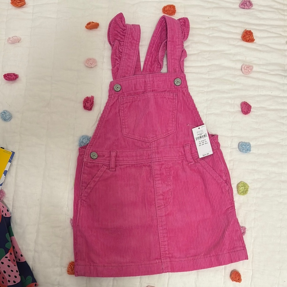 Pink Corduroy Kids Overall Skirt-Baby Gap NWT size 3